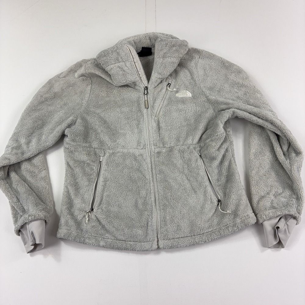 The North Face Fleece Osito Jacket Womens Large Gray Full Zip